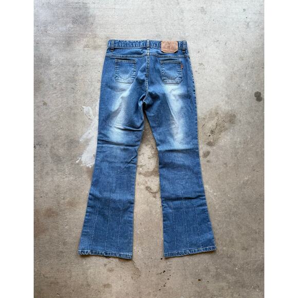 Kameso Brand Korean Denim Flare Mens Jeans Size 31x31 70s Style Retro Bootcut - Picture 1 of 10
